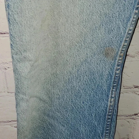 Vintage Levis 505 Orange Tab Light Wash Regular Fit Straight Leg Jean Size 40x30 - Picture 12 of 13
